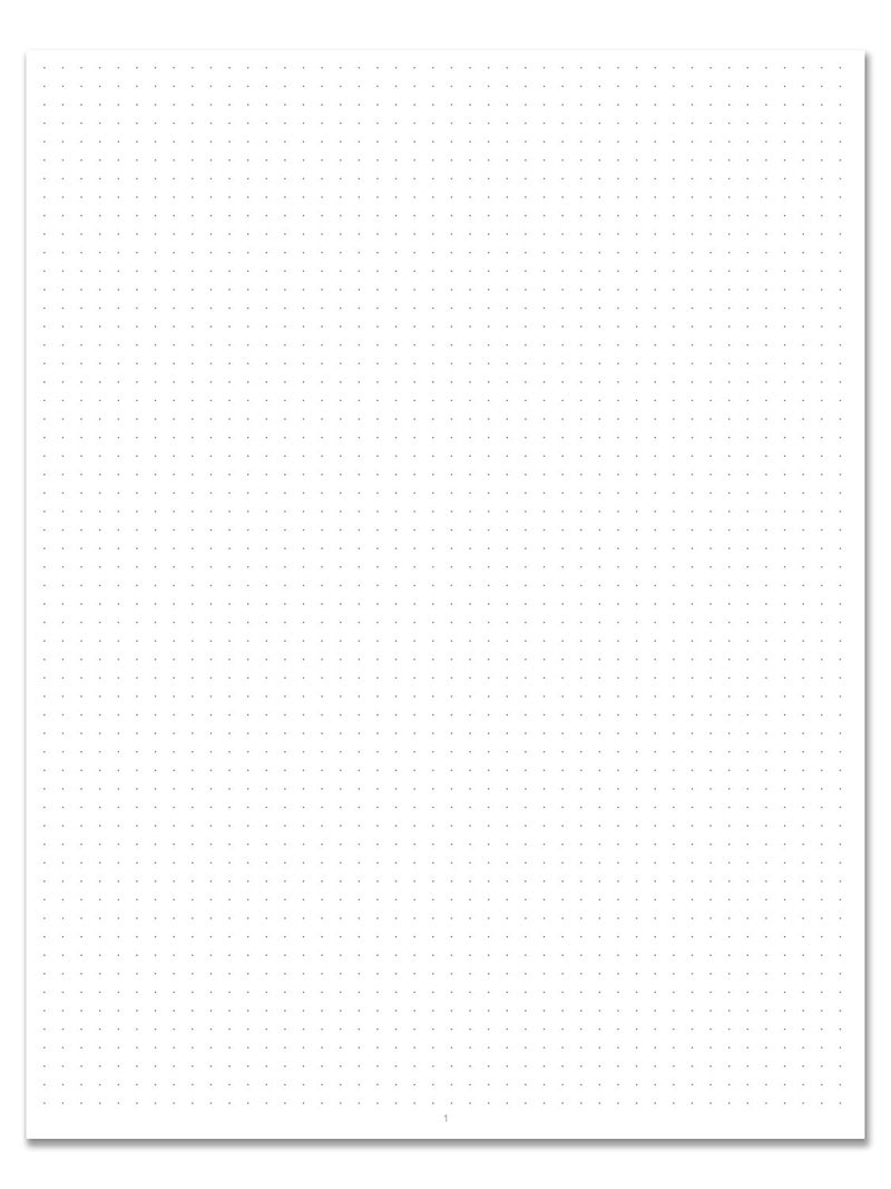BookFactory Ghost Grid Dot Journal/Large Bullet Notebook 168 Pages 8.5'' x 11'' Soft Touch Dark Brown Cover Case Bound (Made in USA) - Image 4